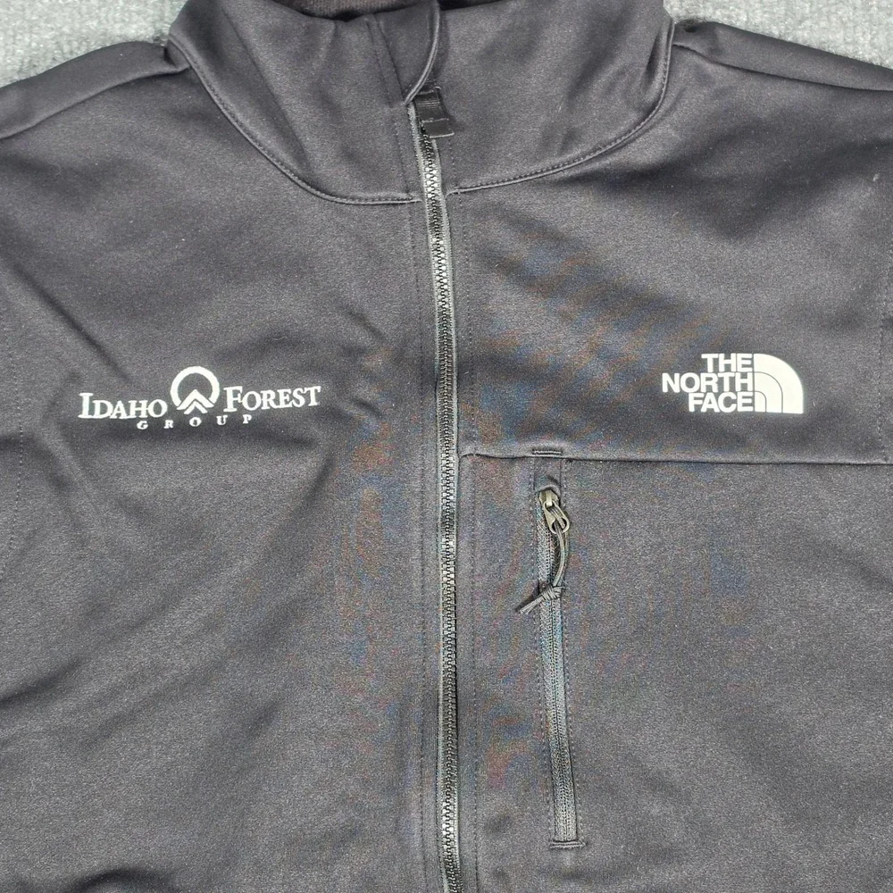 The North Face Mens WindWall Softshell Vest Black Idaho Forest Group Large